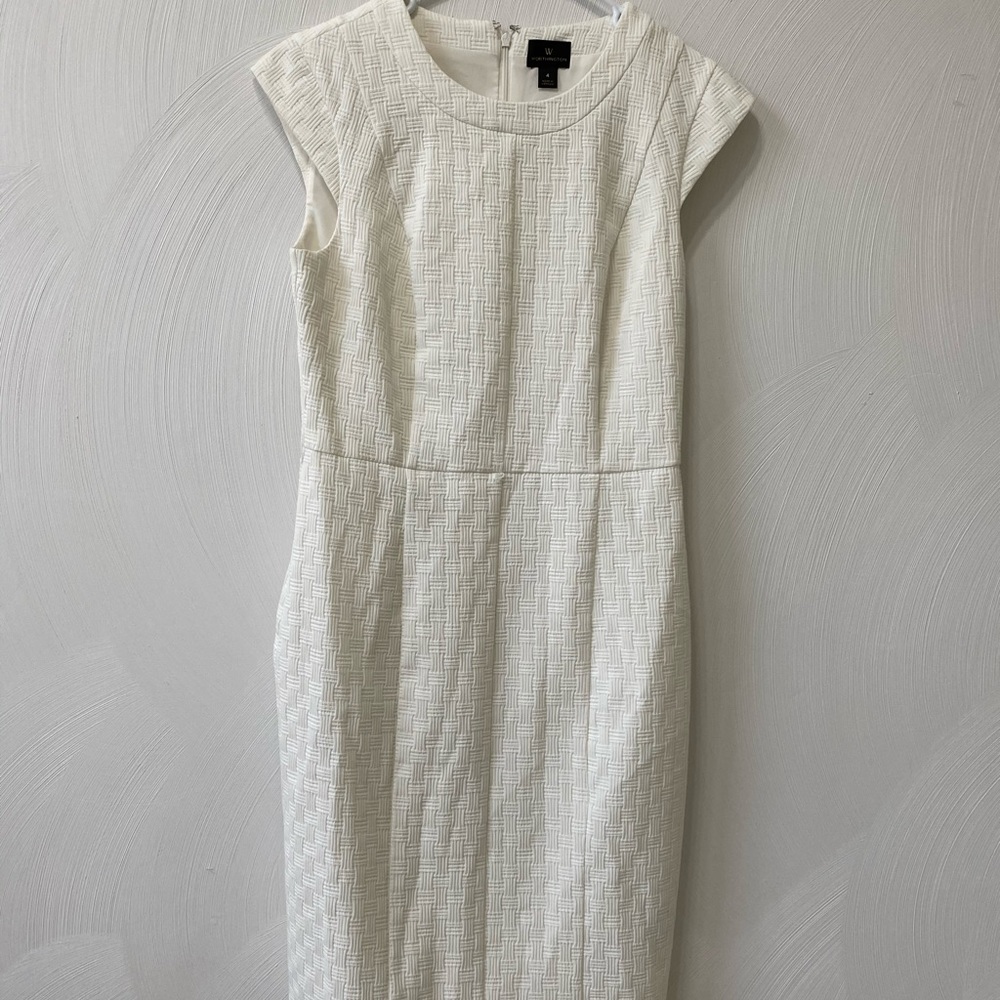 White textured dress